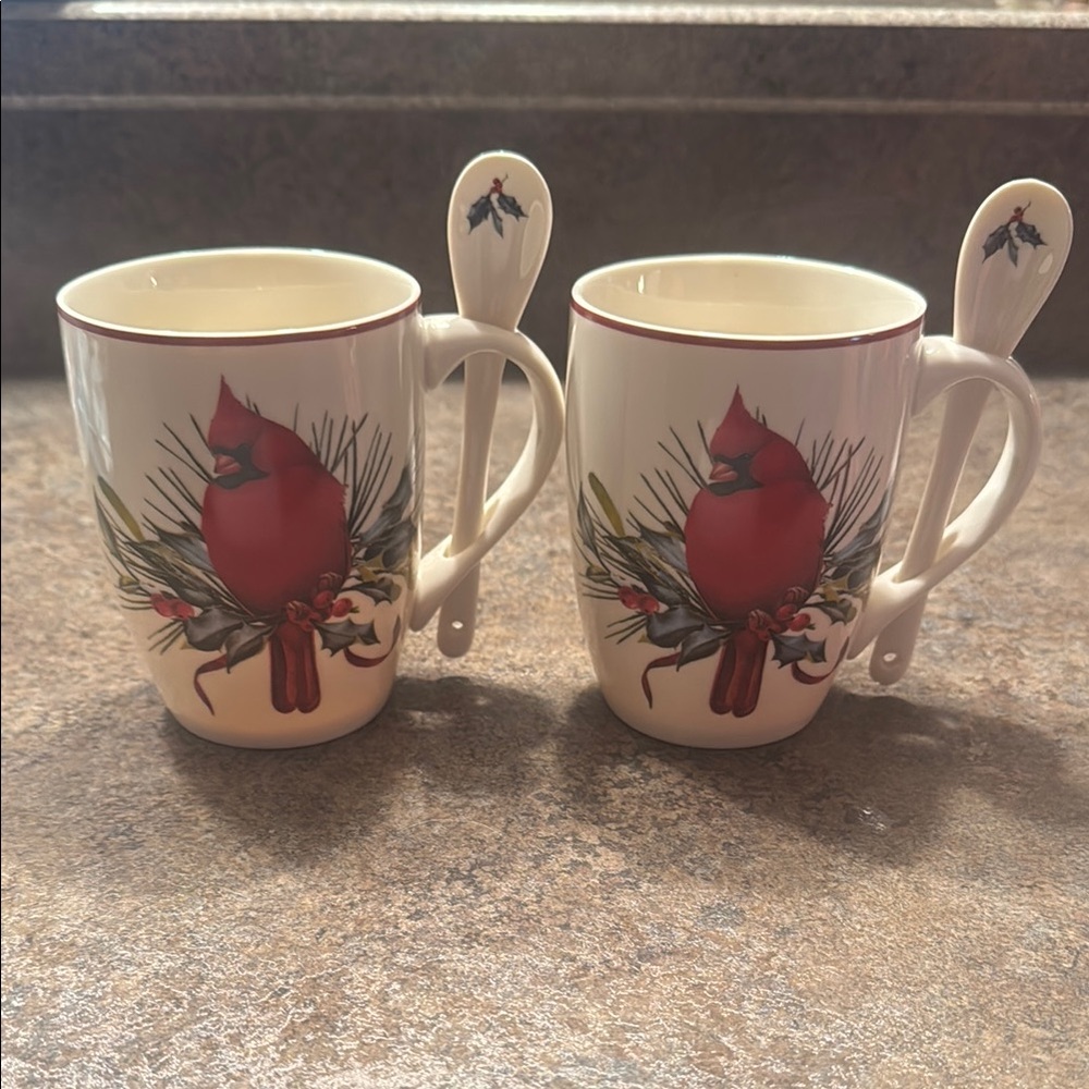 Lenox Cardinal Cup with spoon
